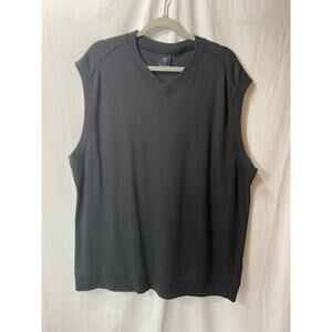 Nike Golf Black Pullover V-Neck Knit Cotton Sweatshirt Vest - Men's Size XL